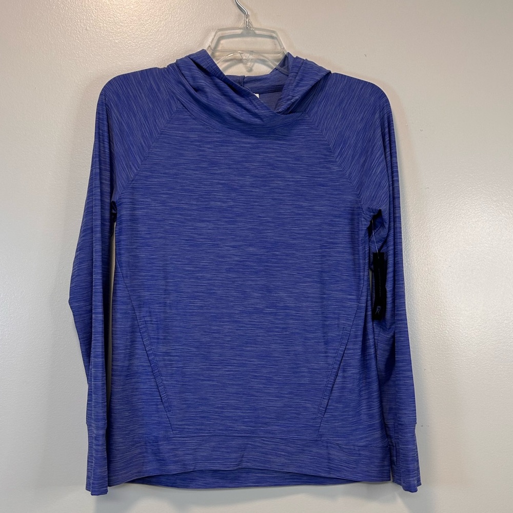 Runway The Active Fleece Hoodie Blue Women's Performance‎ Size Large